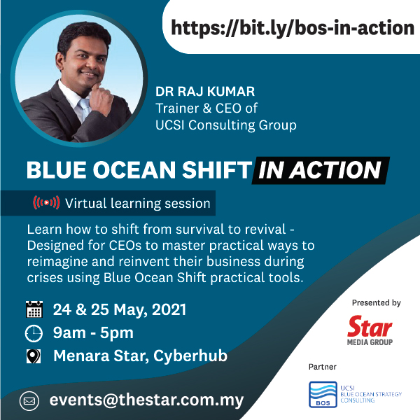 Learn how to shift from survival to revival - Designed for CEOs to master practical ways to reimagine and reinvent their business during crises using Blue Ocean Shift practical tools